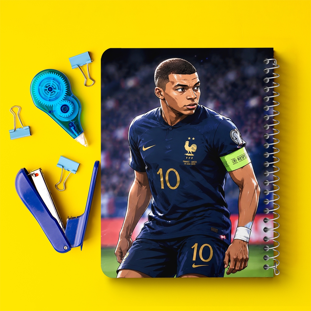دفتر نقاشی 50 برگ خندالو طرح کیلیان امباپه (Kylian Mbappé) کد F14675