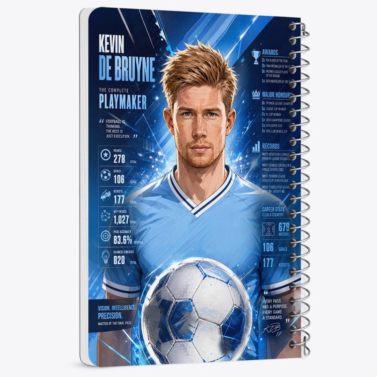دفتر نقاشی 50 برگ خندالو طرح کوین دی بروینه (Kevin De Bruyne) کد F14671