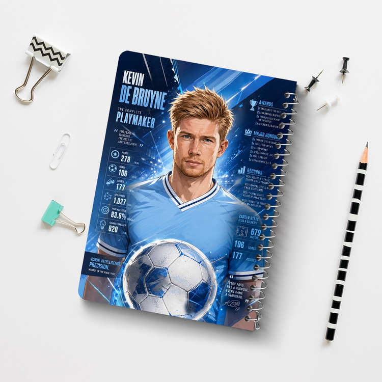 دفتر نقاشی 50 برگ خندالو طرح کوین دی بروینه (Kevin De Bruyne) کد F14671