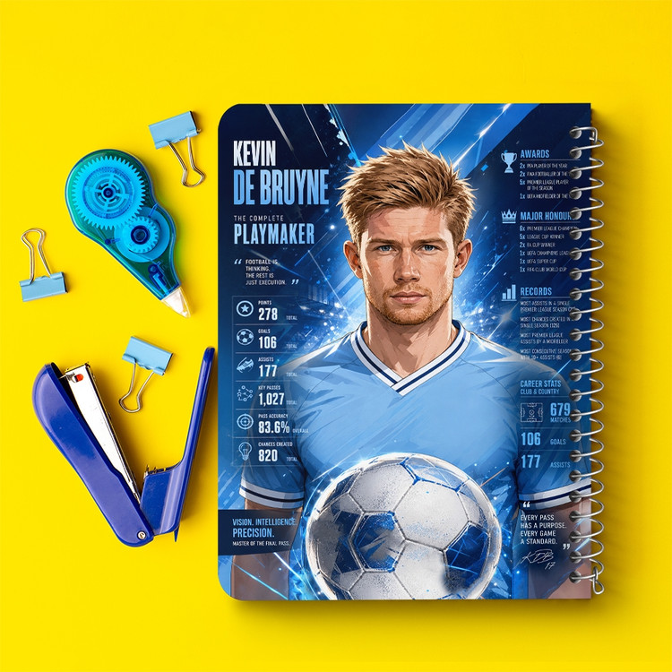 دفتر نقاشی 50 برگ خندالو طرح کوین دی بروینه (Kevin De Bruyne) کد F14671