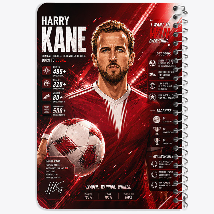 دفتر نقاشی 50 برگ خندالو طرح هری کین (Harry Kane) کد F14669