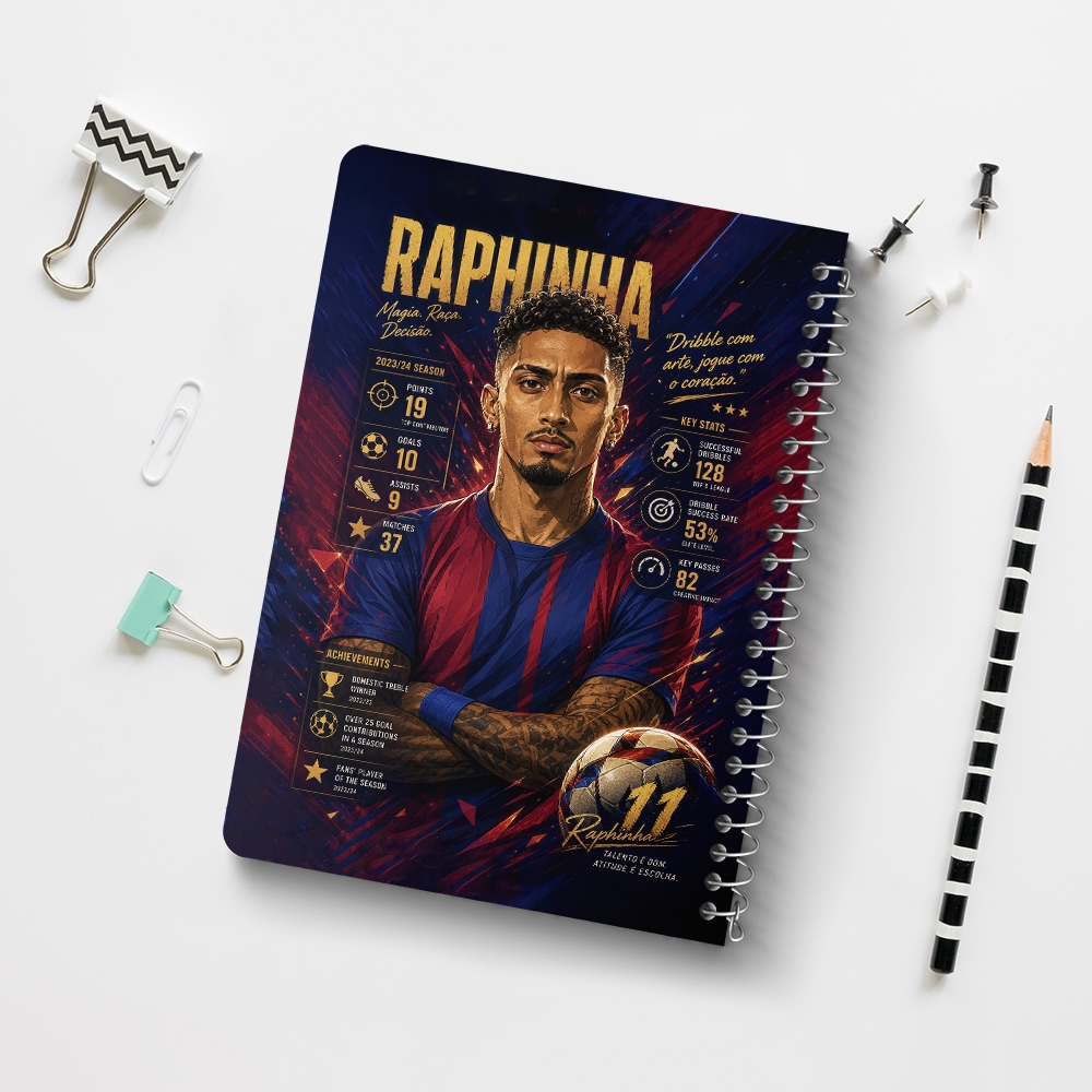 دفتر نقاشی 50 برگ خندالو طرح رافینیا (Raphinha) کد F14667
