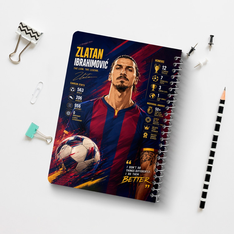 دفتر نقاشی 50 برگ خندالو طرح زلاتان ابراهیموویچ (Zlatan Ibrahimović) کد F14664