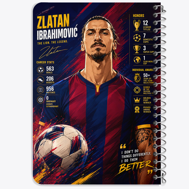 دفتر نقاشی 50 برگ خندالو طرح زلاتان ابراهیموویچ (Zlatan Ibrahimović) کد F14664