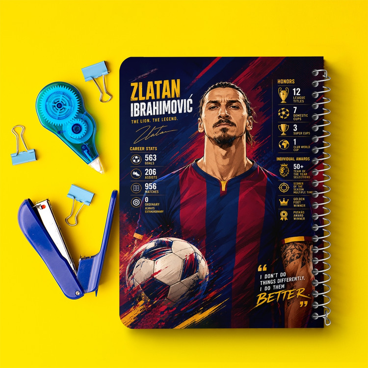 دفتر نقاشی 50 برگ خندالو طرح زلاتان ابراهیموویچ (Zlatan Ibrahimović) کد F14664