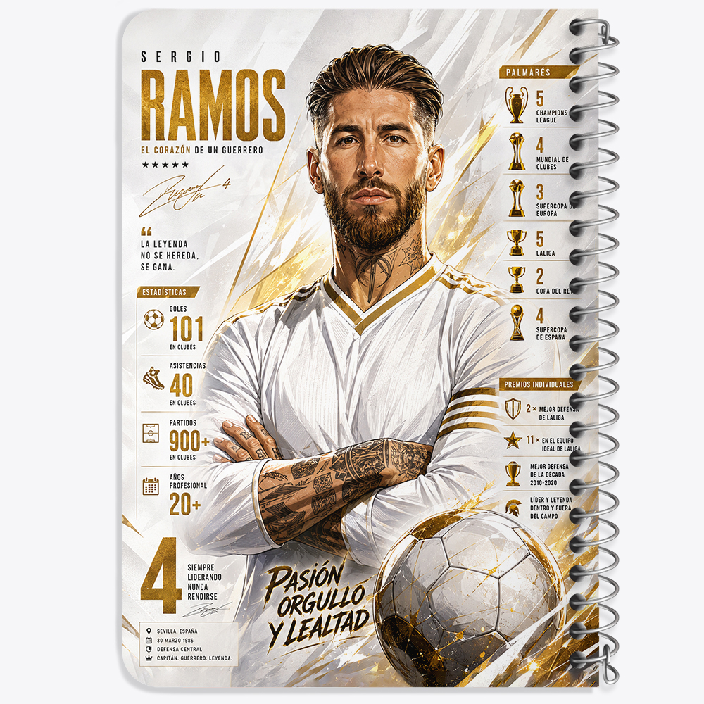 دفتر نقاشی 50 برگ خندالو طرح سرخیو راموس (Sergio Ramos) کد F14662