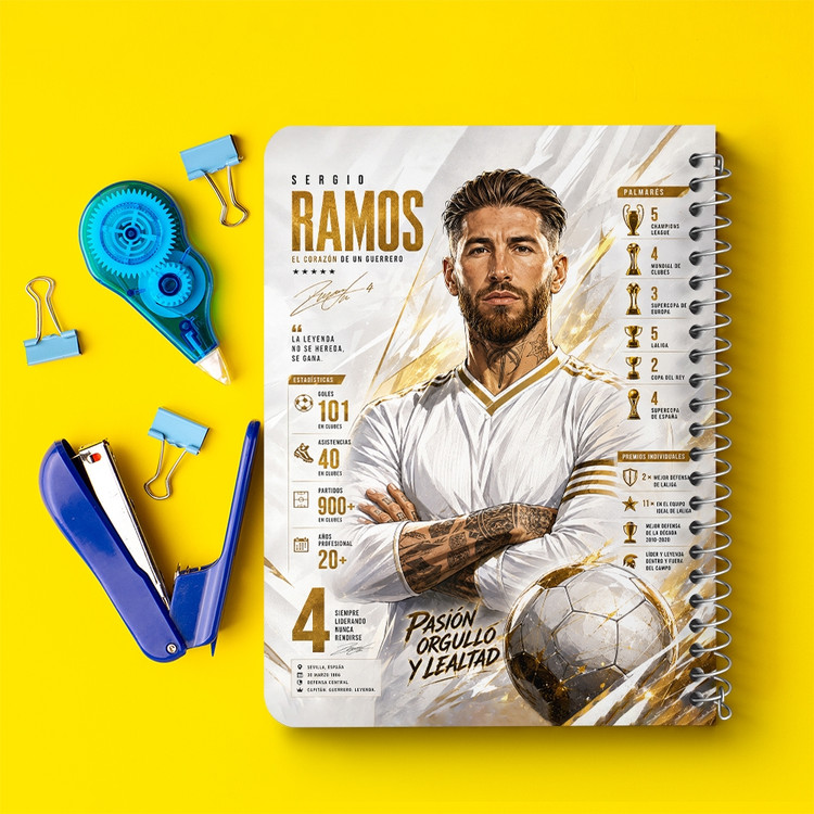 دفتر نقاشی 50 برگ خندالو طرح سرخیو راموس (Sergio Ramos) کد F14662