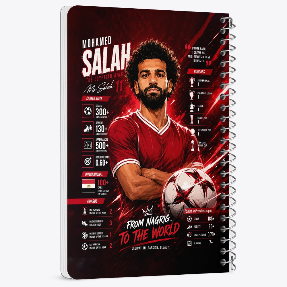 دفتر نقاشی 50 برگ خندالو طرح محمد صلاح (Mohamed Salah) کد F14658