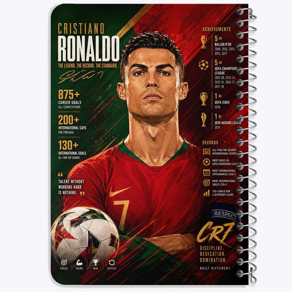 دفتر نقاشی 50 برگ خندالو طرح کریستیانو رونالدو (Cristiano Ronaldo) کد F14656