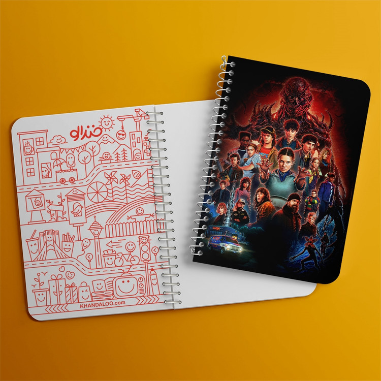 دفتر نقاشی 50 برگ خندالو طرح استرنجر تینگز (Stranger Things) کد F14636