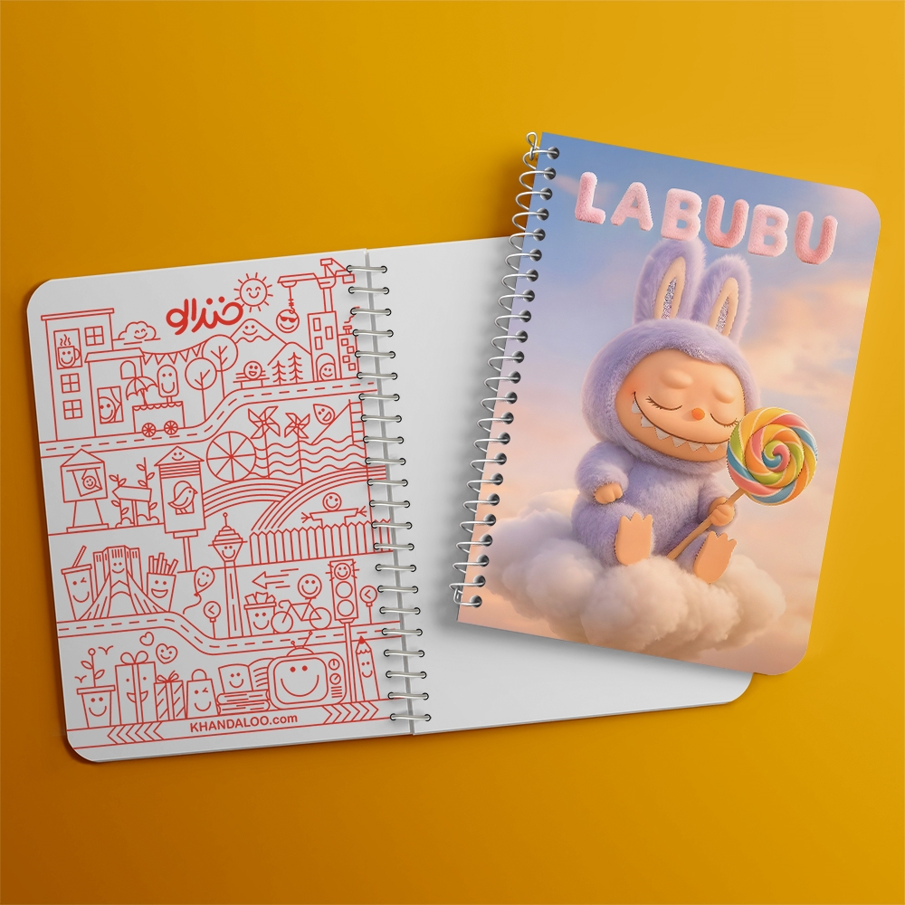 دفتر نقاشی 50 برگ خندالو طرح عروسک لابوبو (Labub) کد F14622
