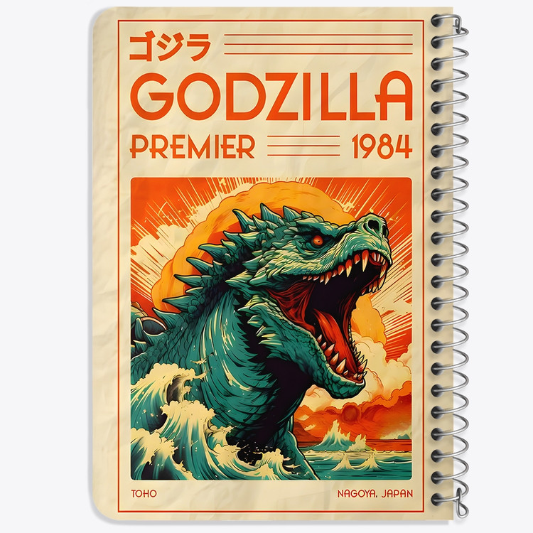 دفتر نقاشی 50 برگ خندالو طرح فیلم گودزیلا (Movie Godzilla) کد F14612