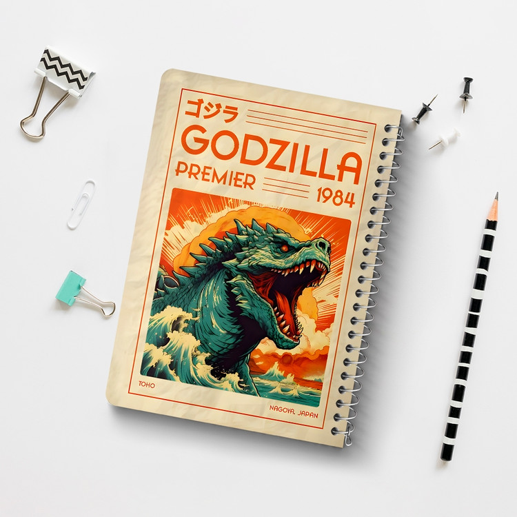 دفتر نقاشی 50 برگ خندالو طرح فیلم گودزیلا (Movie Godzilla) کد F14612
