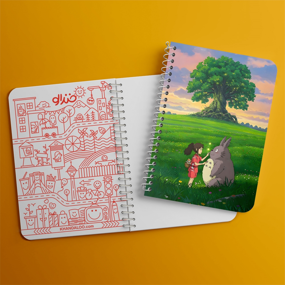 دفتر نقاشی 50 برگ خندالو طرح انیمه توتورو (Totoro) کد F14609