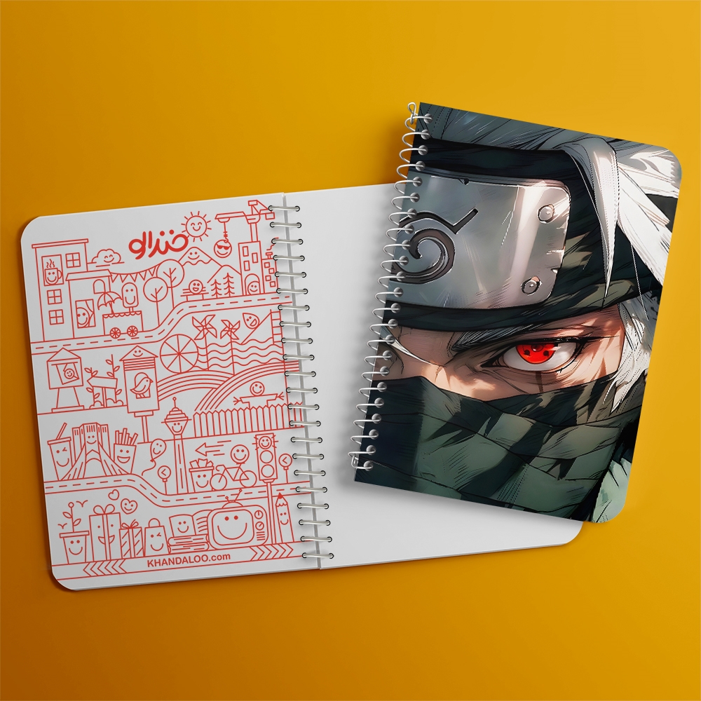 دفتر نقاشی 50 برگ خندالو طرح کاکاشی ناروتو (Naruto) کد F14604