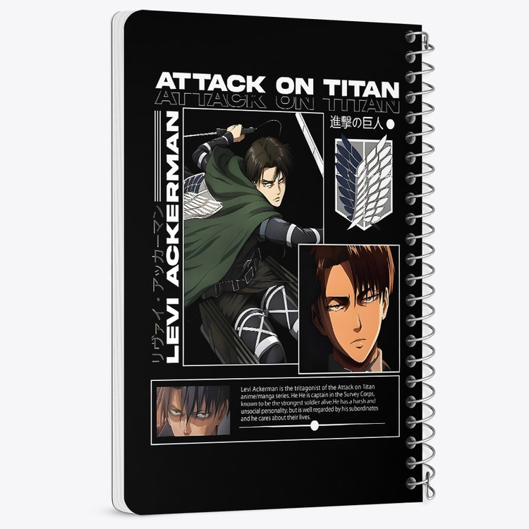 دفتر نقاشی 50 برگ خندالو طرح لیوای اتک آن تایتان (Attack On Titan) کد F14595
