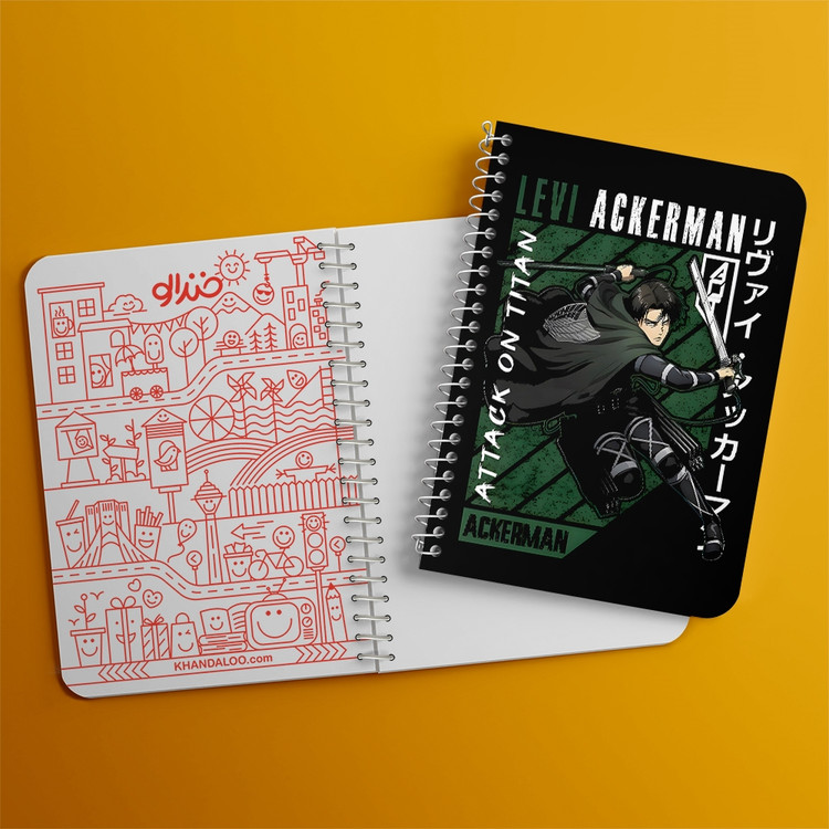 دفتر نقاشی 50 برگ خندالو طرح لیوای اتک آن تایتان (Attack On Titan) کد F14594