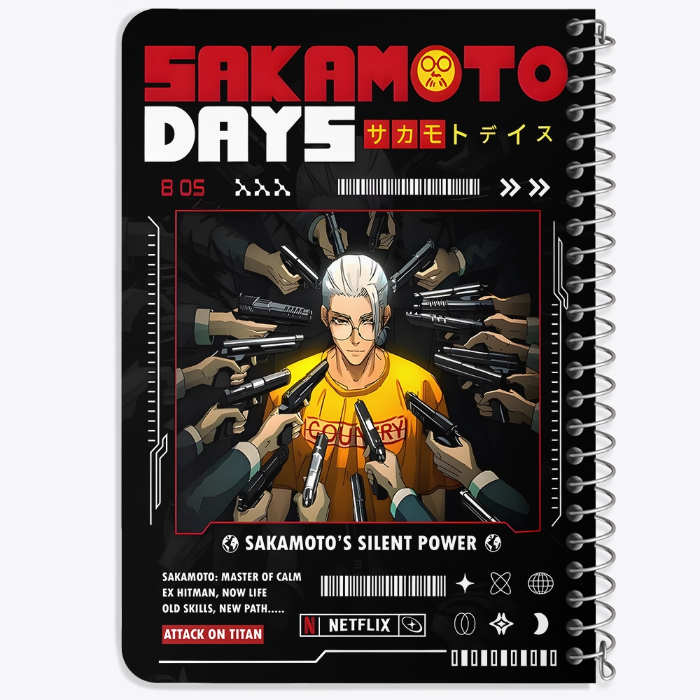 دفتر نقاشی 50 برگ خندالو طرح روزگار ساکاموتو (Sakamoto Days) کد F14585
