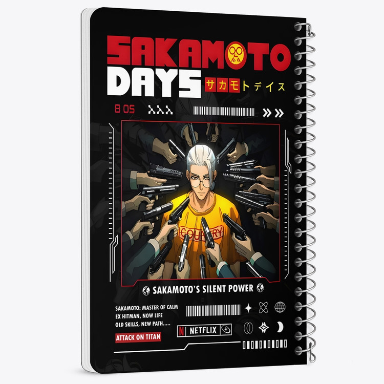 دفتر نقاشی 50 برگ خندالو طرح روزگار ساکاموتو (Sakamoto Days) کد F14585