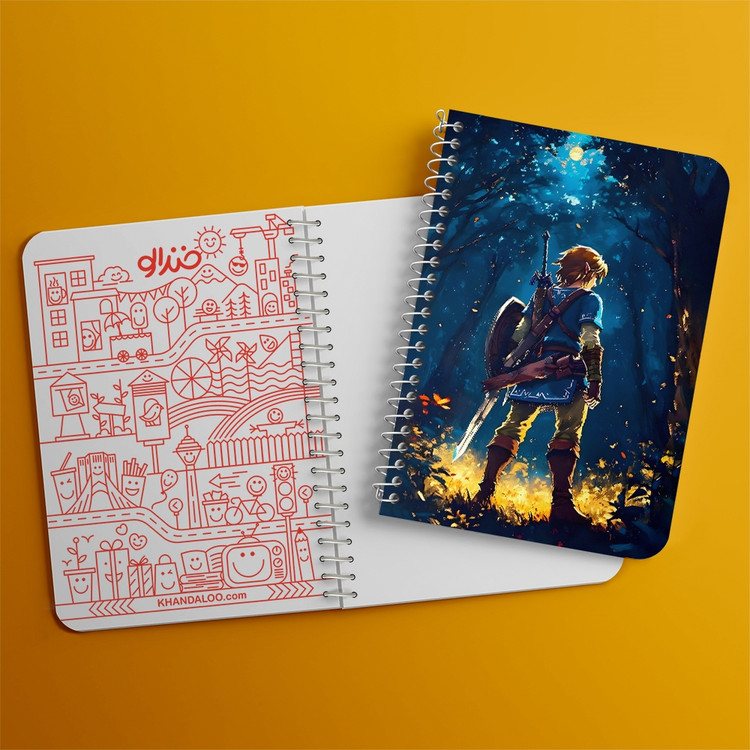دفتر نقاشی 50 برگ خندالو طرح افسانه زلدا (The Legend of Zelda) کد F14526