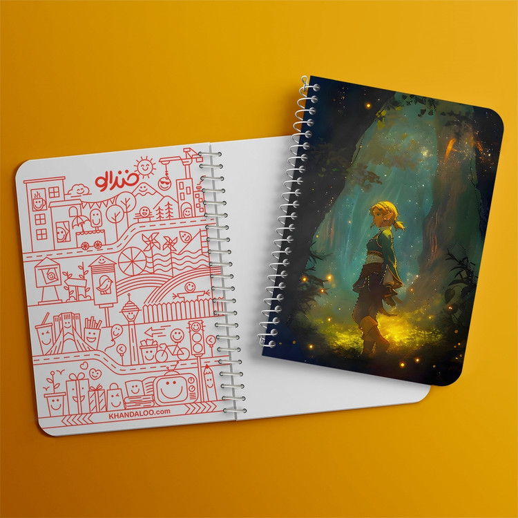دفتر نقاشی 50 برگ خندالو طرح افسانه زلدا (The Legend of Zelda) کد F14523