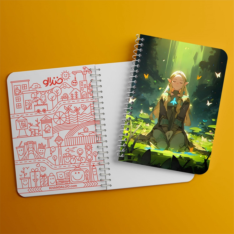 دفتر نقاشی 50 برگ خندالو طرح افسانه زلدا (The Legend of Zelda) کد F14521