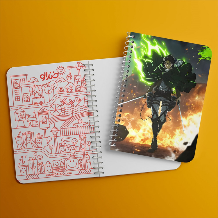 دفتر نقاشی 50 برگ خندالو طرح لیوای اتک آن تایتان (Attack On Titan) کد F14515