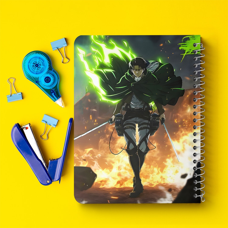 دفتر نقاشی 50 برگ خندالو طرح لیوای اتک آن تایتان (Attack On Titan) کد F14515