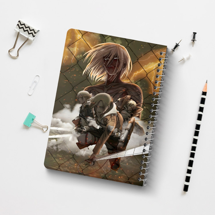 دفتر نقاشی 50 برگ خندالو طرح اتک آن تایتان (Attack On Titan) کد F14507