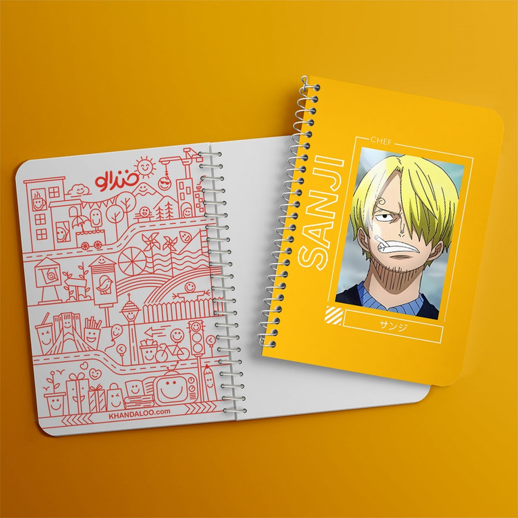 دفتر نقاشی 50 برگ خندالو طرح سانجی وان پیس (One Piece) کد F14467