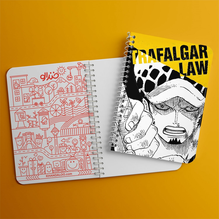 دفتر نقاشی 50 برگ خندالو طرح ترافالگار دی وان پیس (One Piece) کد F14462