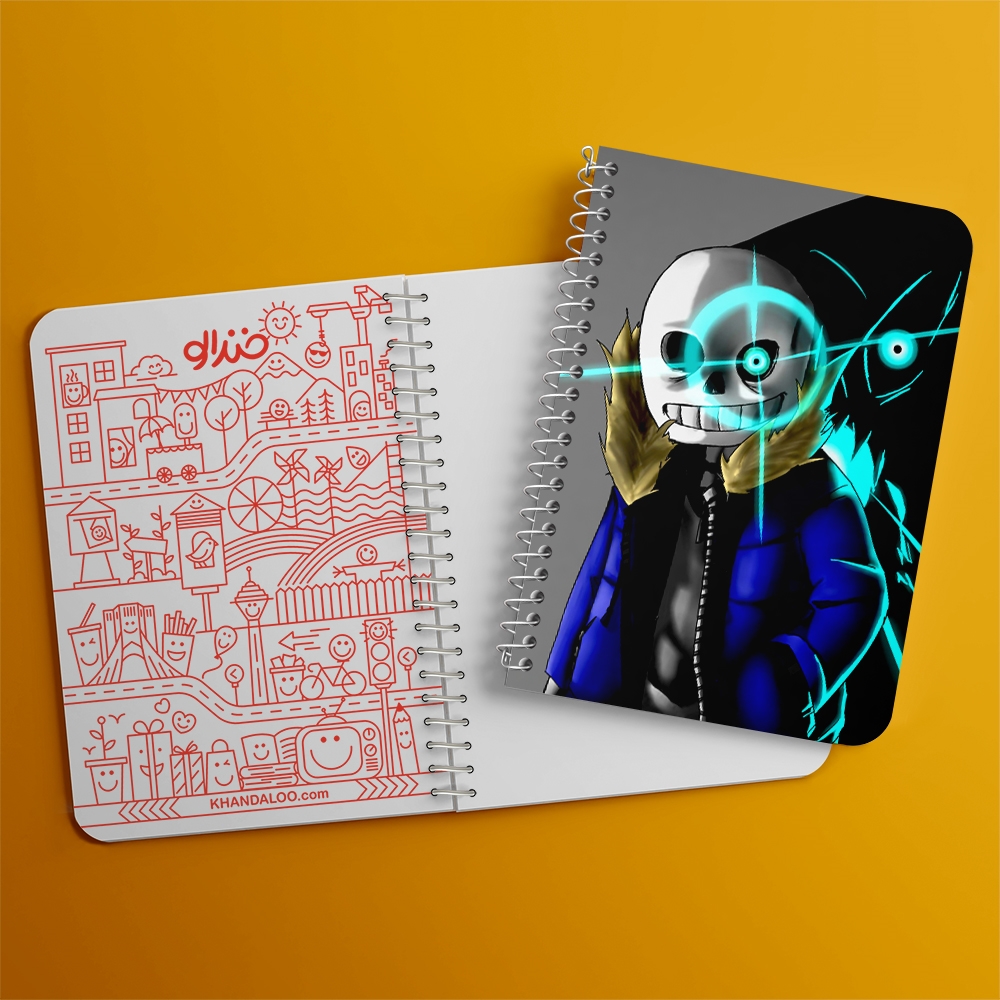 دفتر نقاشی 50 برگ خندالو طرح آندرتیل (Undertale) کد F14443
