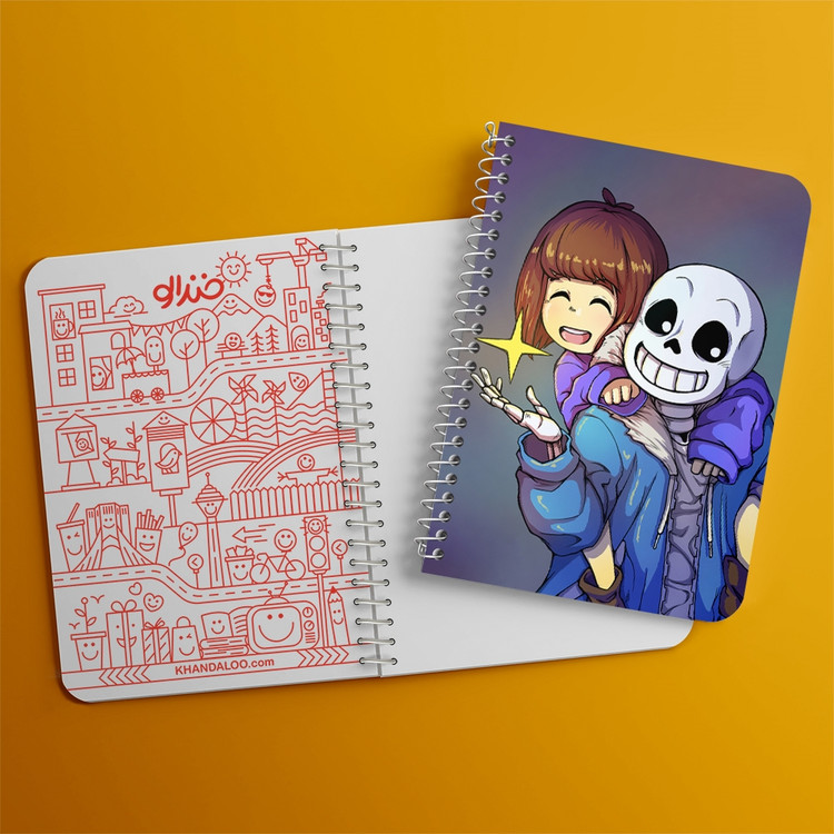 دفتر نقاشی 50 برگ خندالو طرح آندرتیل (Undertale) کد F14442
