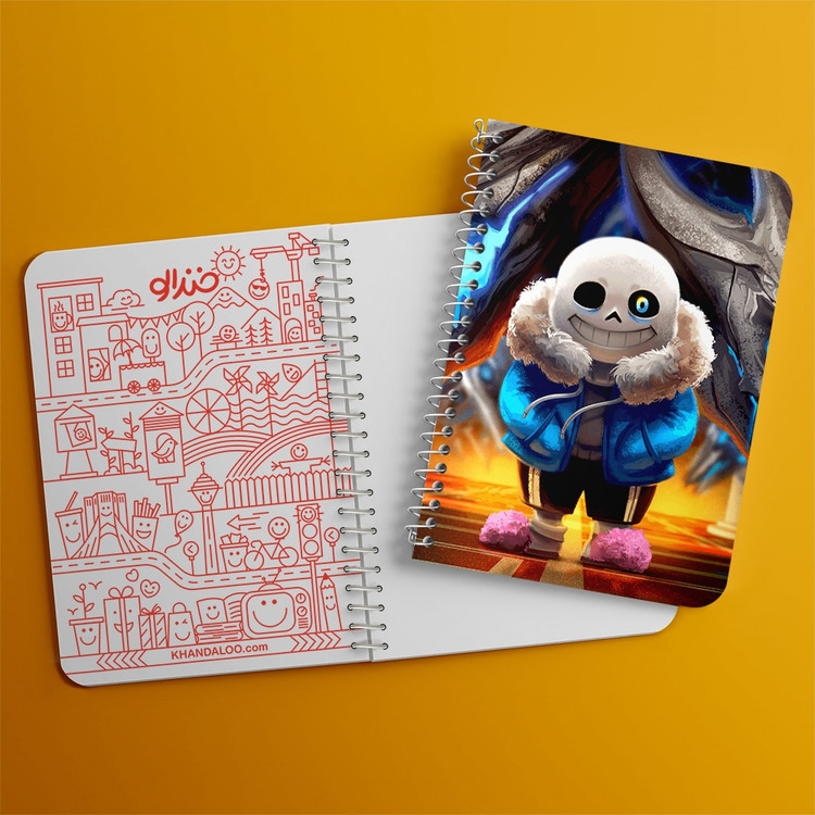 دفتر نقاشی 50 برگ خندالو طرح آندرتیل (Undertale) کد F14437