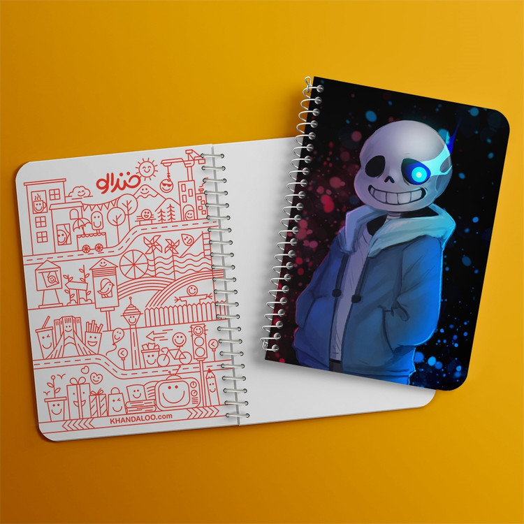 دفتر نقاشی 50 برگ خندالو طرح آندرتیل (Undertale) کد F14435