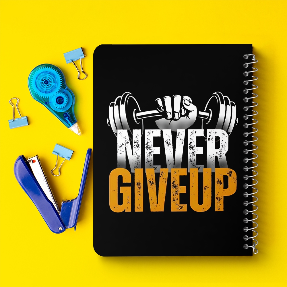 دفتر نقاشی 50 برگ خندالو طرح Never Give Up کد F14428