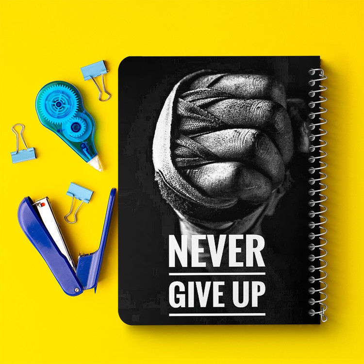 دفتر نقاشی 50 برگ خندالو طرح Never Give Up کد F14427