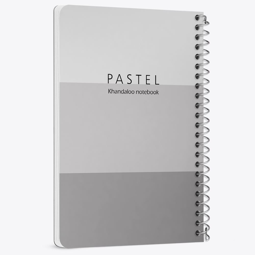 دفتر نقاشی 50 برگ خندالو طرح طرح مینیمال پاستل (Gray) کد N9808