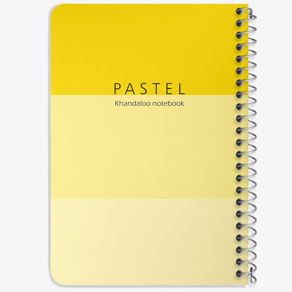 دفتر نقاشی 50 برگ خندالو طرح طرح مینیمال پاستل (Yellow) کد N9802