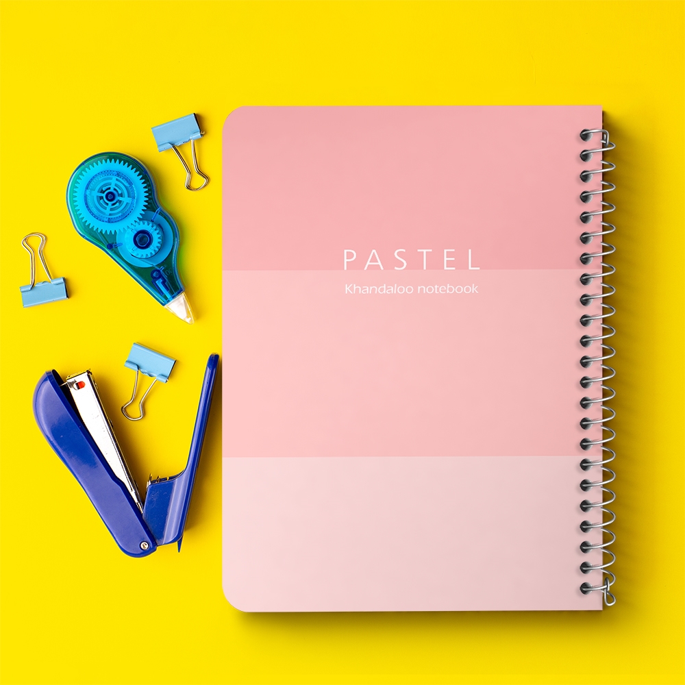 دفتر نقاشی 50 برگ خندالو طرح طرح مینیمال پاستل (Pink) کد N9800