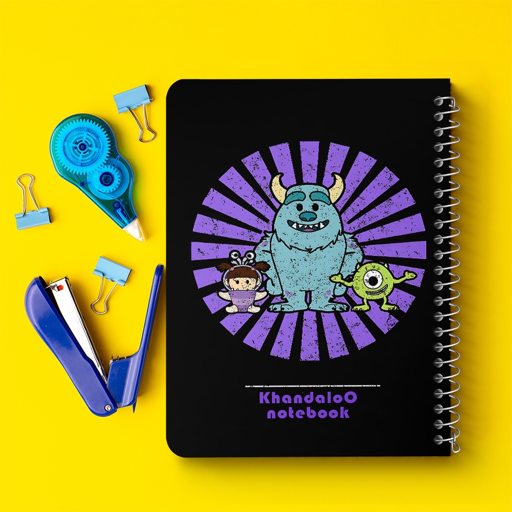 دفتر نقاشی 50 برگ خندالو طرح انیمیشن کارخانه هیولاها (Monsters,Inc) کد N9797