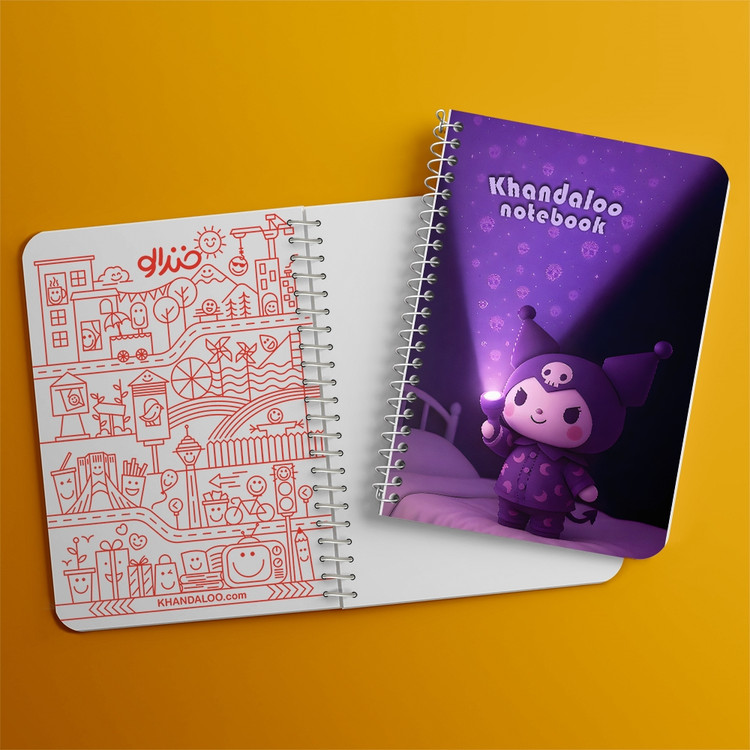 دفتر نقاشی 50 برگ خندالو طرح کرومی (Kuromi) کد N9710