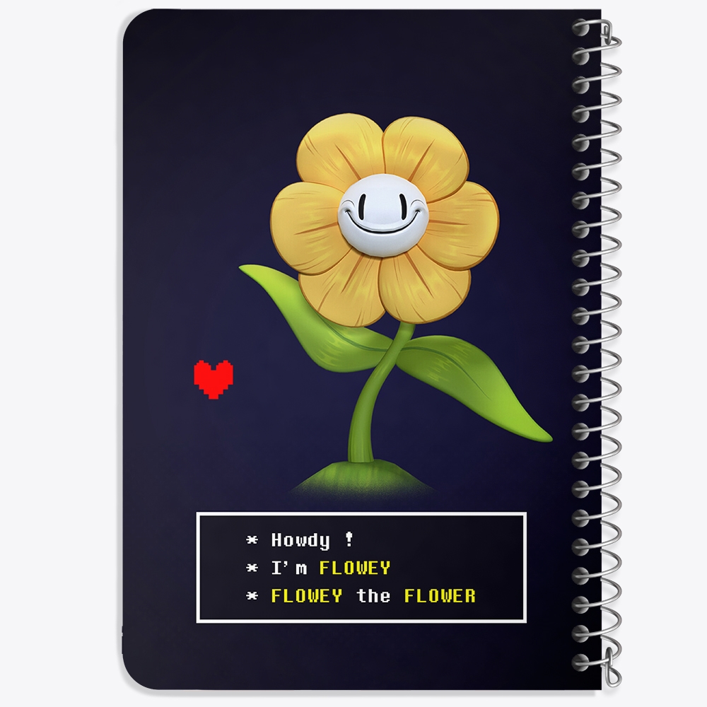 دفتر نقاشی 50 برگ خندالو طرح آندرتیل (Undertale) کد N9686