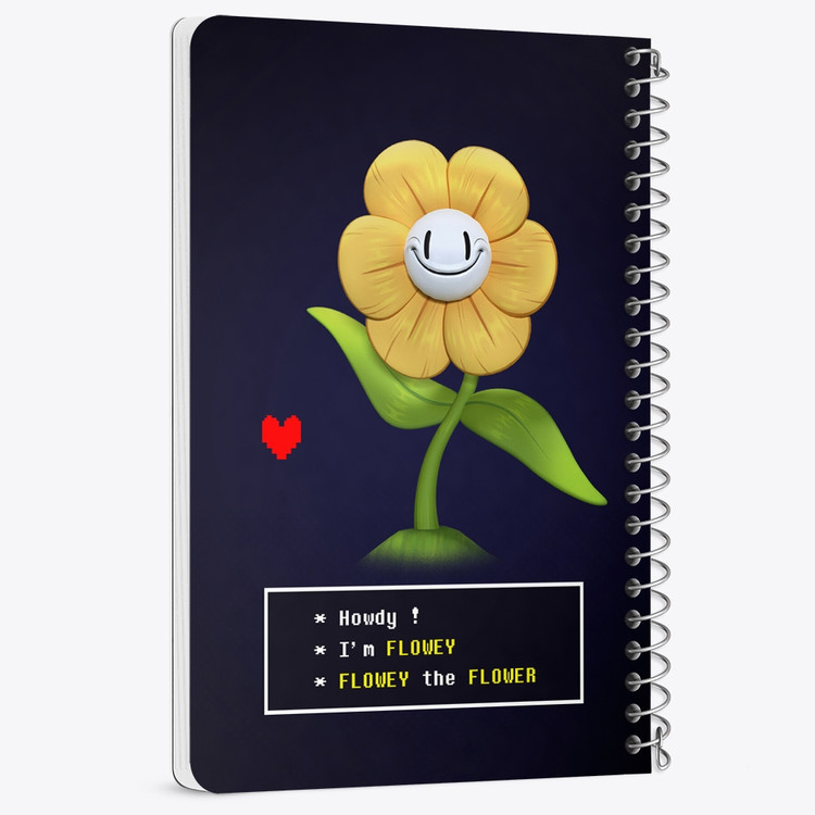 دفتر نقاشی 50 برگ خندالو طرح آندرتیل (Undertale) کد N9686