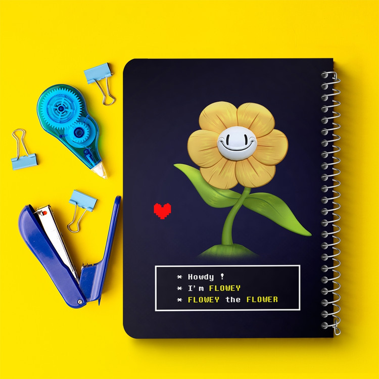 دفتر نقاشی 50 برگ خندالو طرح آندرتیل (Undertale) کد N9686