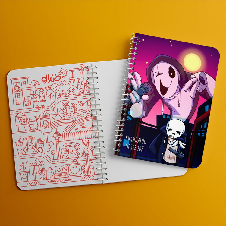 دفتر نقاشی 50 برگ خندالو طرح آندرتیل (Undertale) کد N9685