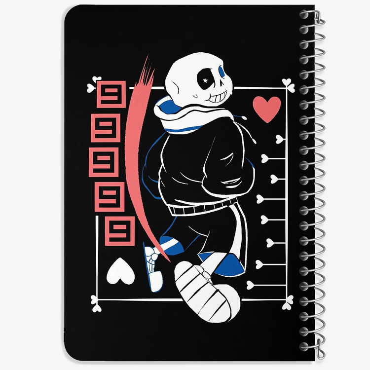 دفتر نقاشی 50 برگ خندالو طرح سنس آندرتیل (Undertale) کد N9684