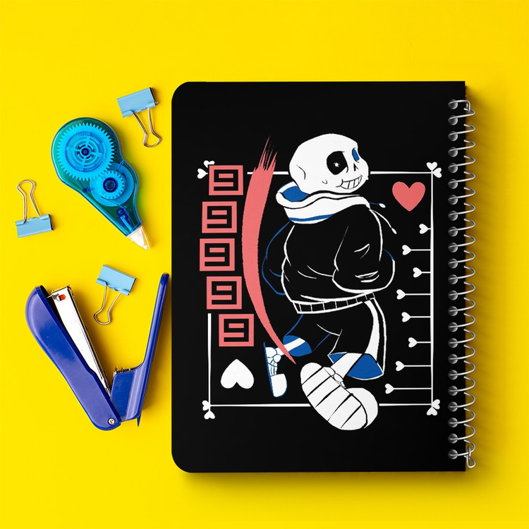 دفتر نقاشی 50 برگ خندالو طرح سنس آندرتیل (Undertale) کد N9684