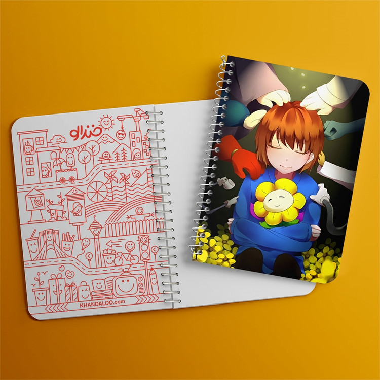 دفتر نقاشی 50 برگ خندالو طرح آندرتیل (Undertale) کد N9680
