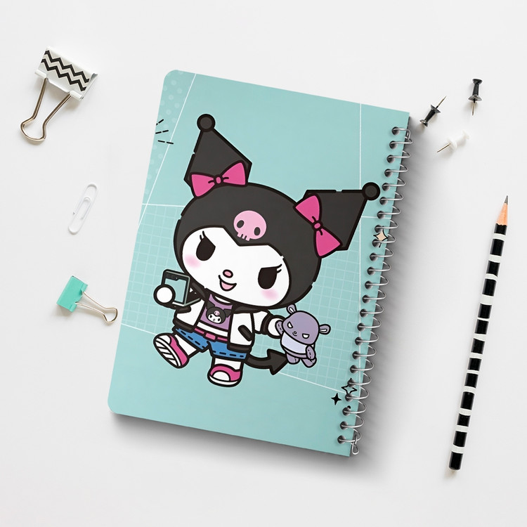 دفتر نقاشی 50 برگ خندالو طرح کرومی (Kuromi) کد N9663